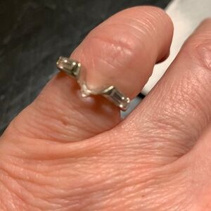 Antique white gold and Diamond wedding band